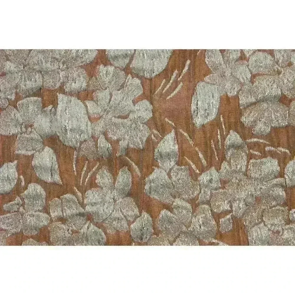 NWT Talbots Size Petite 4 Peach Gold Metallic Party Brocade Pencil Skirt - Picture 6 of 9